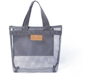 Bolsa de Ducha portátil, 1 Bolsa de Ducha con ASA, Bolsa de Playa portátil, cesta de Ducha de Malla, Bolsa de Ducha de viaje de gran capacidad para Gimnasio, Ducha, baño, Playa, viaje (GRIs)