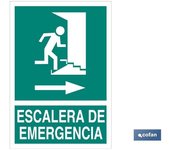 Señal luminiscente 297x210mm. escalera de emergencia