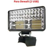 8IN Led Light Portable Spotlight Cordless Outdoor Work Fishing Handheld Emergency Tools Fit Makita/Dewalt/Milwaukee 18V Battery