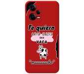 Funda Silicona Líquida Roja para Xiaomi Redmi Note 12 Pro+ Plus 5G diseño Vaca Dibujos