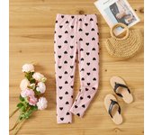 PatPat Eco-friendly RPET Fabric Toddler/Kid Girl Heart Print/Polka dots Elasticized Leggings