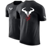 Rafael Nadal tennis player Men's Brand Cotton High Quality Printing Ordinary Short Sleeve T-Shirt Solid Color Casual Tops