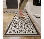 Vikama 1/2pcs Durable Dirty Resistant Non-slip Crystal Velvet Kitchen Waterproof Carpet Porch Bathroom Easy Care Machine Hand Wa