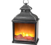Bathería LED Interior de Chimenea sin ventilador con efecto de llama 3D-Chimenea de Fuego con temporizador Function-5x15x38 cm