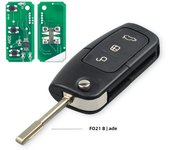KEYYOU 1PCS NEW For Ford Focus Fiesta 2013 Fob Case HU101 F021 Blade 433MHz 4D63 40bit 80bit Folding Remote Car Key