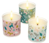 Kit Vela Bosque de Navidad: Haz 9 velas únicas con pegatinas exclusivas. Incluye materiales y receta para crear velas decorativas de forma sencilla.