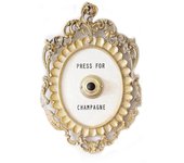 5,5 pulgadas de ancho de lujo pintado placa ornamental de oro metálico No suena Champagne tema campana timbre Home Hotel