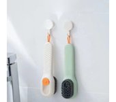Liquid-Added Shoe Brush, Multifunctional Shoe Cleaning Brush Household Push-Type Liquid-Discharging Soft-Bristled Laundry