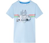 Camiseta Infantil Azul Claro 92