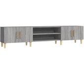 Mueble TV combinadoMueble para TV madera contrachapada gris Sonoma 180x31,5x40 cm