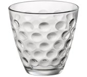 Set 6 Vasos Bajos Vidrio Bormioli Rocco Dots 25CL Transparente | Fabricado en Italia | Fácil de Limpiar | Reciclable | Ecológico