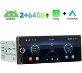 Radio con GPS para coche, reproductor Multimedia con Android, IPS, 6,9 pulgadas, 1DIN, Carplay, vídeo, MP5, Mirror Link, Bluetooth, estéreo, carga USB