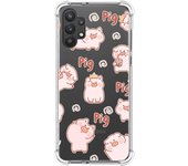 Tumundosmartphone Funda Silicona Antigolpes para Samsung Galaxy A32 5G diseño Cerdos Dibujos