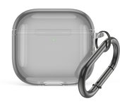Transparent Protective Case Cover Shockproof TPU Soft Skin Case Cover with Carabiner Transparent Case for Apple Airpods 4 (2024)
