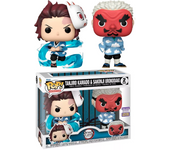 Funko Pack 2 Tanjiro Kamado & Sakonji Urokodaki SDCC Summer Convention Exclusivo DEmon Slayer  Funko Pop figura figuras anime Kimetsu no Yaiba