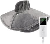 Manta de Masaje para Cuello y Espala Eléctrica con Calentamiento Pad de Terapia Física Shawl de Hombre 4 Tiemps Apto para Casa y Oficina Manta Térmica de Cristal Súper Suave Cuido DE LA Manta: Lavado en Máquina