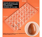 Chocolate Mold Polycarbonate Small Easter Egg Chocolate Bonbons Candy Bar Professional Confectionery Baking Pastry Tools
