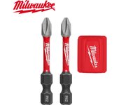 Milwaukee 48-32-4550 PH2 Magnetic Drill Bits Shockwave Impact Duty High Hardness Power Tool  Attachment Bit Set - 3Pcs