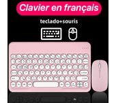 CASEPOKE wireless bluetooth round key silent keyboard suitable For Samsung Xiaomi Google Huawei iPad mobile  keyboard and mouse