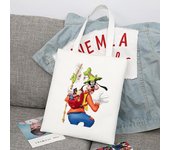 Disney A Goofy Movie Cartoon Large Capacity Canvas Shoulder Bag Women's Casual Tote Kids Student Handbag Shopping