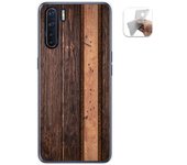 Tumundosmartphone Funda Gel Tpu para Oppo A91 diseño Madera 05 Dibujos