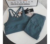 2 Piece Yoga Clothes Women's Tracksuit Athletic Wear Pilates Fitness Suit Gym Workout Push Up Clothes Sports Bra Leggings Suit