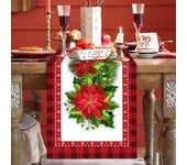 Christmas Table Runner Merry Christmas Decor Xmas Table Cover For Home 2024 Christmas Party Supplies Xmas Party Supplies 2025