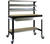 MESA DE TRABAJO SIMONWORK MOBILE BT1 BOX 1500 GALVA/MADERA 1520x1510x760 ESTANTERIAS SIMON