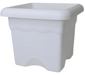 Maceta cuadrada terra color blanco Plastiken