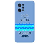 Funda Silicona Líquida Azul para Oppo Find X5 5G diseño Agua Dibujos