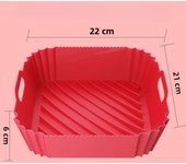 21cm Air Fryers Oven Baking Tray Fried Chicken Basket Mat AirFryer Silicone Pot Round Replacemen Grill Pan Accessories Tool