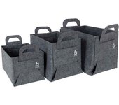 Bo-Camp - Urban Outdoor collection - Cesta - Barnsbury - Fieltro - 3 Piezas