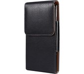 Universal Leather Mobile Phone Waist Bag Vertical Belt Clip Case For iPhone 15 14 13 Pro Max Samsung Xiaomi Huawei Holster Cover