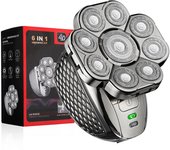 4D Head Shavers for Bald Men, Upgraded 9 Floating Heads 6-in-1 Rechargeable Waterproof Wet Dry Bald Head Shavers for Men