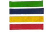 FIURI Bandas Elásticas Fitness, Set 4 Mini Bandas de Resistencia de Goma, Antideslizantes, Yoga, Pilates...