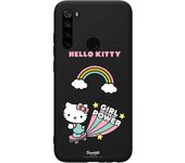 Funda original compatible con Xiaomi Redmi Note 8T Negro con un diseño de Hello Kitty girl power