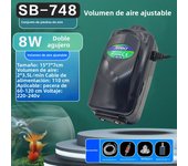 SOBO Silent Aquarium Oxygen Air Pump Fish Tank Adjustable Air Volume High Power Oxygenator Air Compressor Aerator 220v 12w