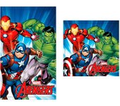 Conjunto Marvel Avengers 2 toalhas de banho em algodão
