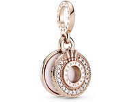 Charm colgante Pandora Corona de pavé brillante rosé