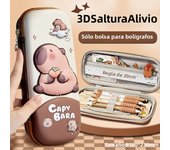 3D Cute Capybara Pencil Case Drop Resistant Waterproof Storage Box Hard Shell Decompression Pen Bag Student School Supplies