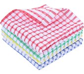 3/5PCSKitchen Dishcloths 100% Cotton Kitchen Dish Cloths for Washing Dishes Scrubbing Wash Cloths Dish Towels Sets (Mix Color)