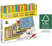 Juegos de Mesa de Madera - 30 Juegos Cayro - Caja de Madera para Divertidos Momentos de Juego