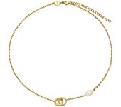 COLLAR DE MUJER BREIL TETRA COLLECTION EN ARCE COLOR ORO ÚNICO CON PERLA RÍO-TJ3495
