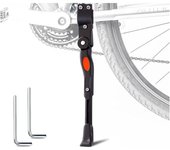 Portabicicletas de montaña ajustable universal con soportes laterales con pies de goma antideslizantes para bicicletas de 24 a 28 pulgadas de diámetro de rueda (negro)