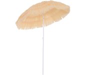 Outsunny Sombrilla Hawaiana Sombrilla Playa Sombrilla Fiesta Sombrilla Jardín en Varios Colores 4 Modelos (Sombrilla Hawaiana/Ø160cm/Beige)