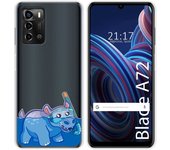 Funda Silicona Transparente para ZTE Blade A72 diseño Hipo Dibujos
