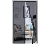 Mosquitera Puerta Magnetica 90x210cm, Cortina Mosquitera Puerta Exterior Actualización en 2024, Cortinas Mosquiteras para Puertas con Imanes Puerta del Balcón, Puerta Patio - Negro