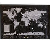 Poster Mapamundi - Woody Map Poster / Phantom / 100 x 70 cm
