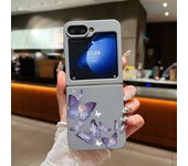 Colorful Butterfly Leather Texture Case For Samsung Galaxy Z Flip 5 4 6 3 5G Folding Soft TPU Phone Cover For Samsung Z Flip4