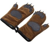 Guantes para Microondas con Garra de Oso, Color Marrón
